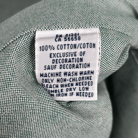 Ralph Lauren Men’s Button Down Long Sleeve Shirt Green Size Large - Picture 7 of 7